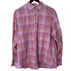 Johnnie O Shula Button Down Long Sleeve Shirt In Nantucket Gingham Men’s Sz XL